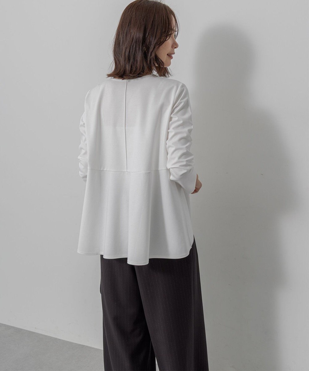 組曲 L バックフレアロングＴシャツ 