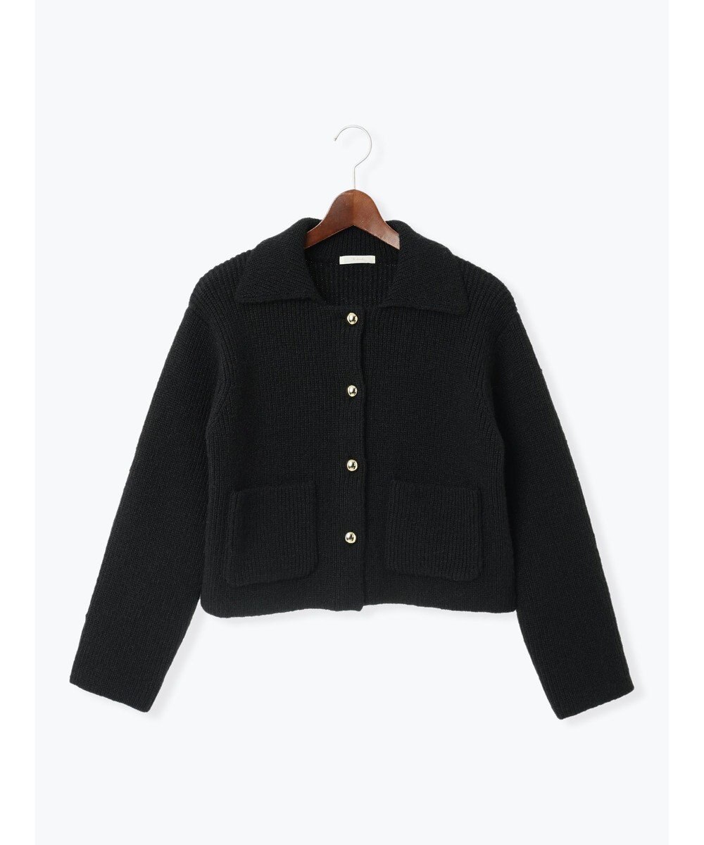 Te chichi フラットカラーメタル釦ニットジャケット《2025winter catalog item》 