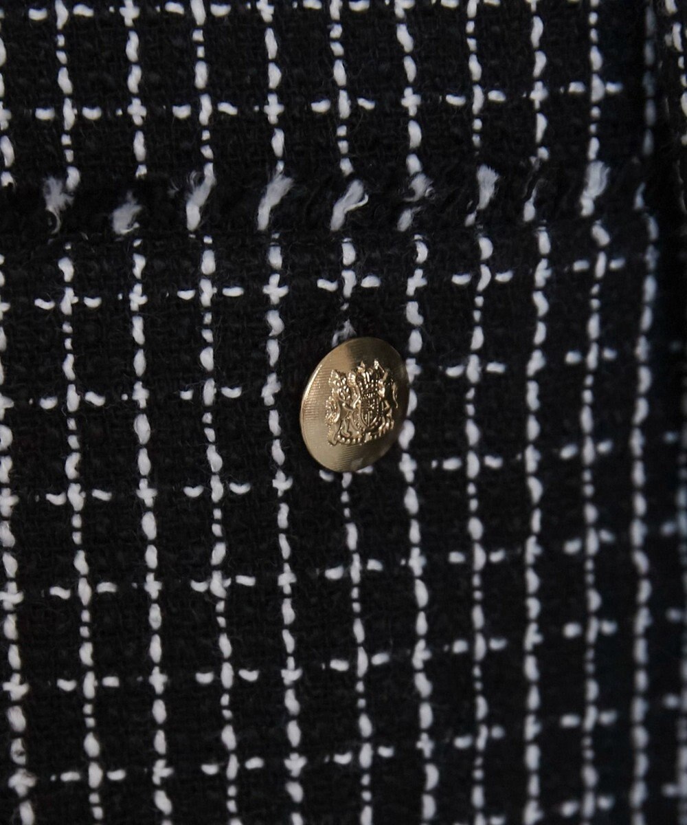 WEGO 【ANGIE VINTAGE/オケージョン対応 / セレモニー対応】ノーカラー ツイードジャケット 