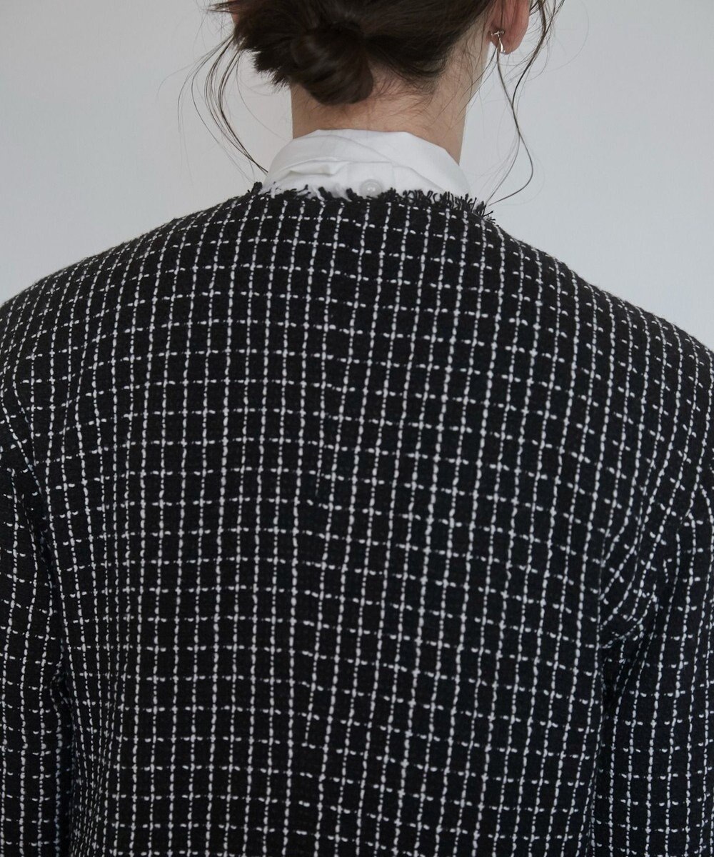 WEGO 【ANGIE VINTAGE/オケージョン対応 / セレモニー対応】ノーカラー ツイードジャケット 