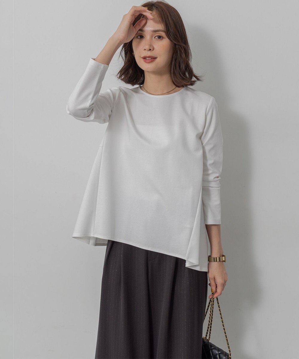 組曲 L バックフレアロングＴシャツ 