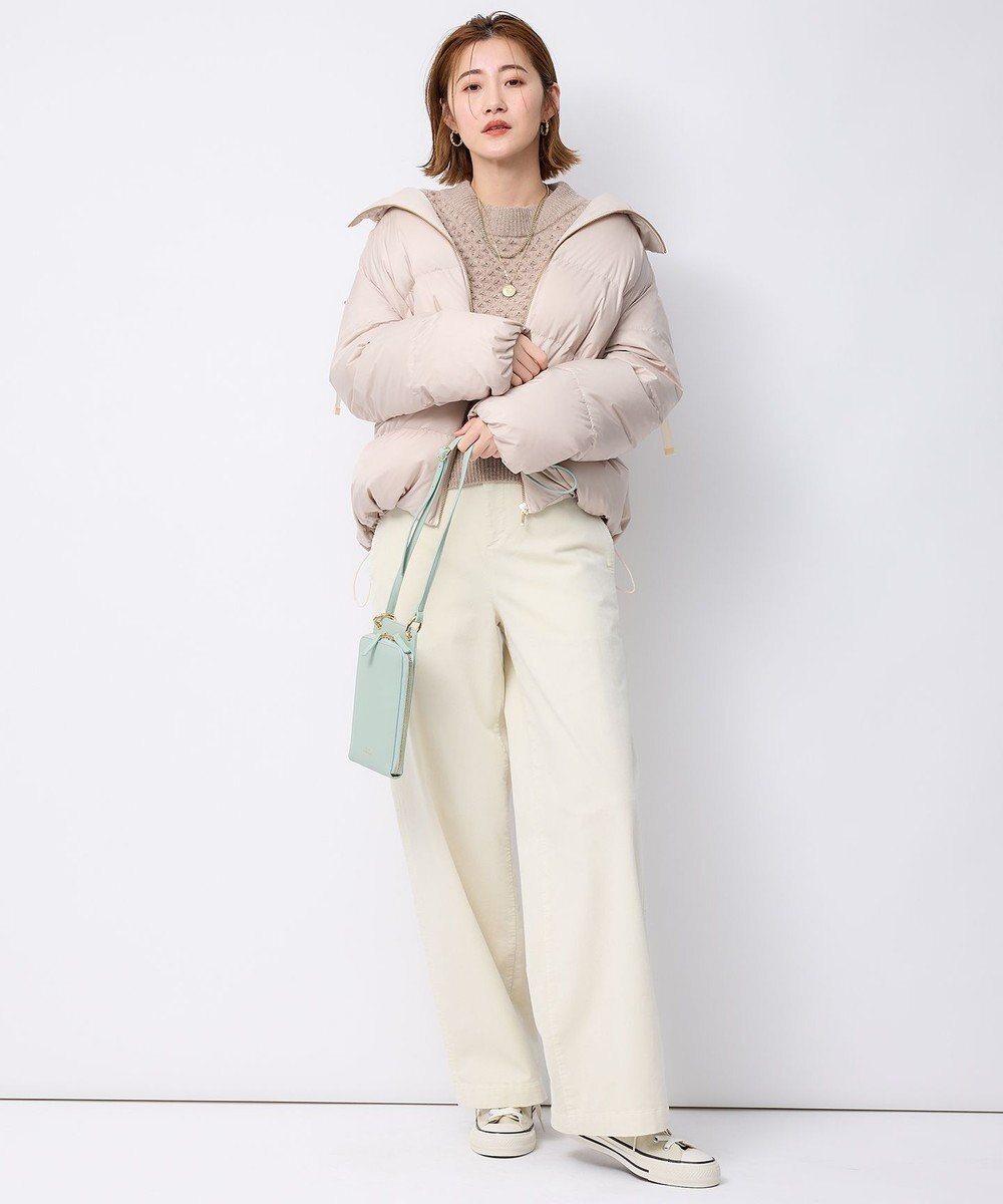 23区 【洗える】23区DENIM ベルベットストレッチ ワイドパンツ 