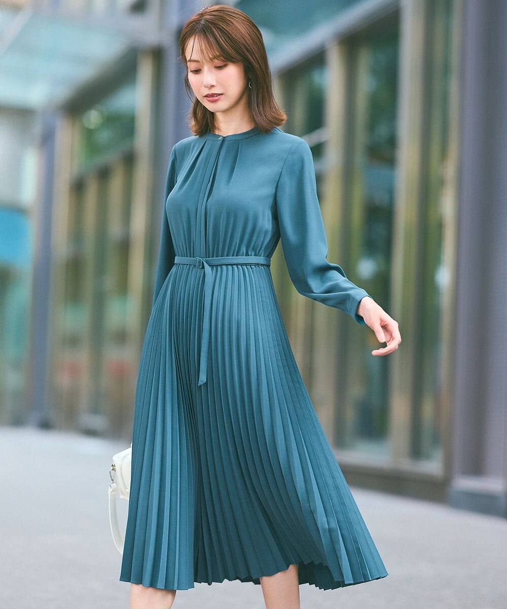 ANY SIS L 【洗える】ノーブルプリーツ ワンピース 