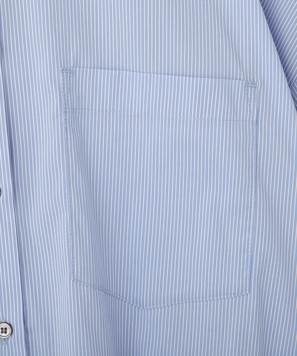 YECCA VECCA リブMIXストライプオーバーシャツ 