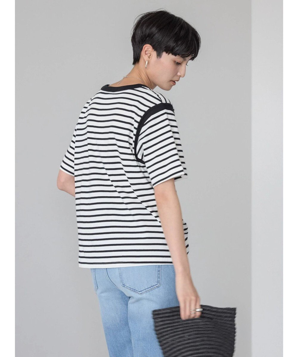 AMERICAN HOLIC バイカラーボーダーカットプルオーバー 