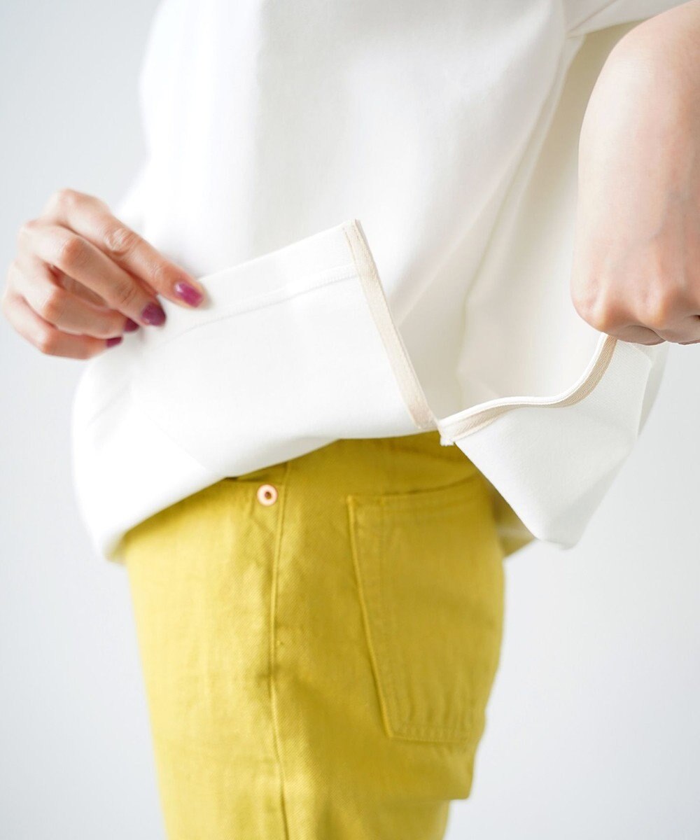 WHITE MAILS 【UNISEX】PAPER DOUBLE JERSEY OVERSIZED T-シャツ 