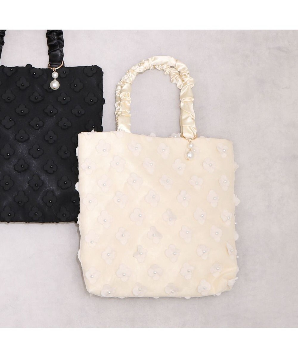 UNBILLION カシュカシュ cachecache / 3Dフラワー刺繍トート 