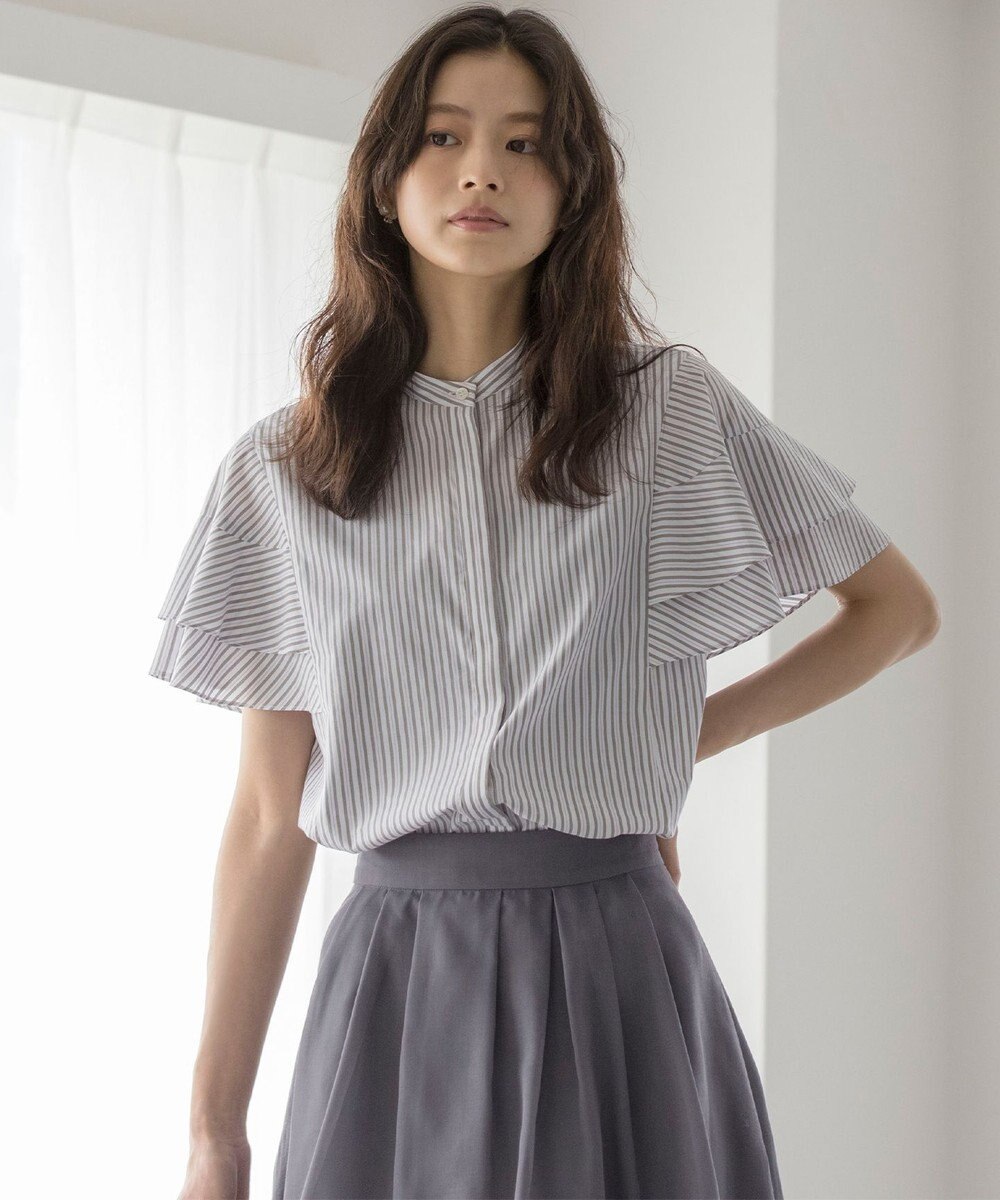 組曲 S コットンレーヨンシャーティング ブラウス 