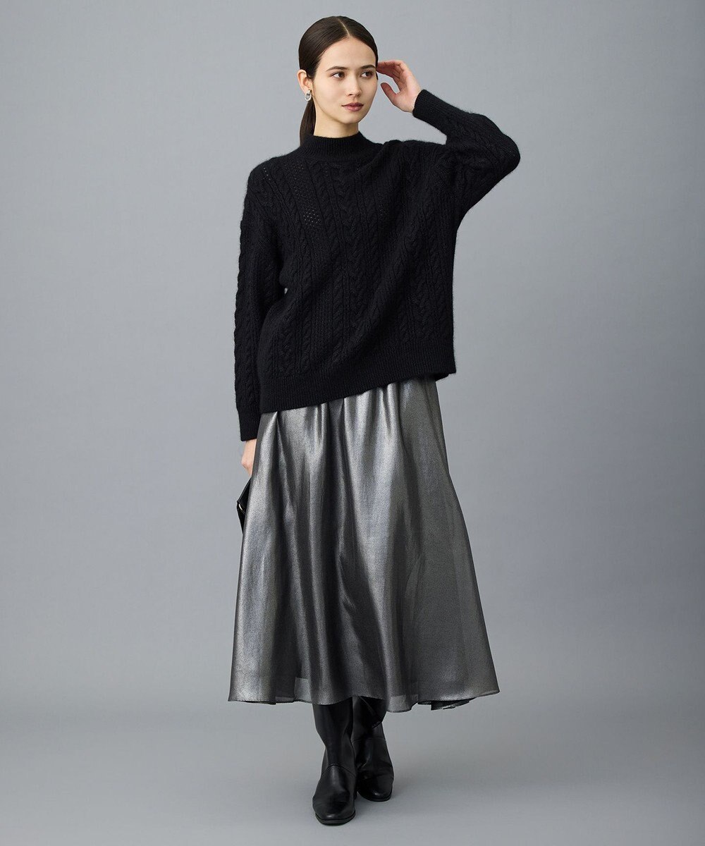 自由区 S 【SHIHOさん着用】ラメフォックスケーブル ニット 