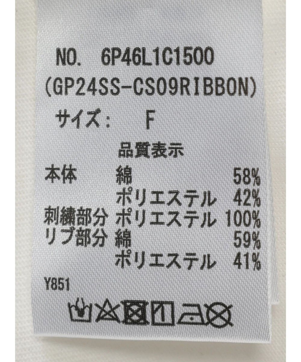 Green Parks ・Ｄｏｕｂｌｅ　Ｆｌａｇｓ　リボン刺繍ＴＥＥ 