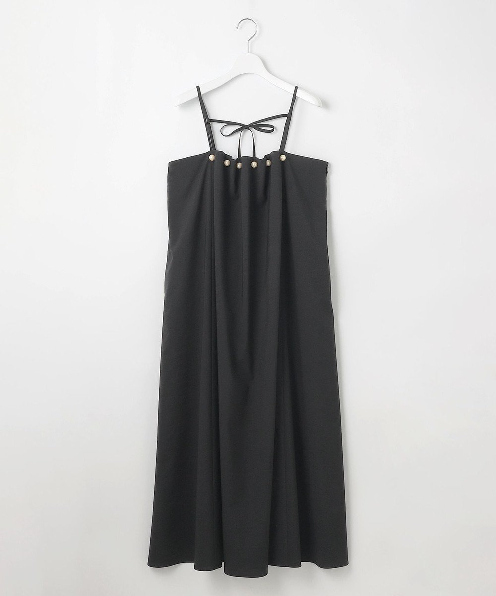 23区 L 【GOLD LABEL】クリスピーリネンストレッチ キャミソールワンピース 