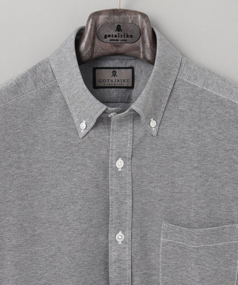 GOTAIRIKU 【吸汗速乾】クールマックス鹿の子 半袖ビズシャツ_ボタンダウン 