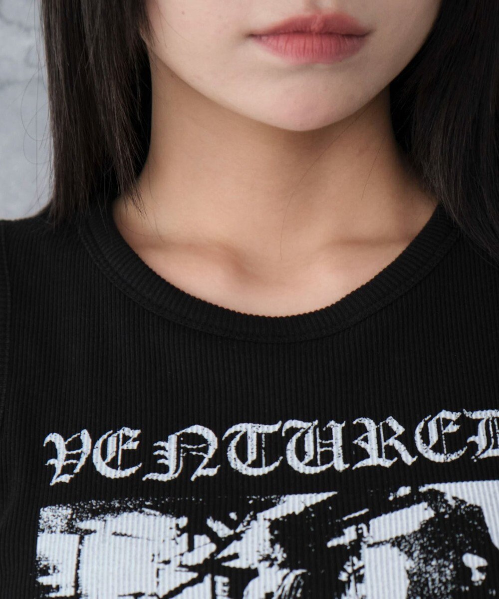 WEGO サイドレースアップグラフィックタンク 