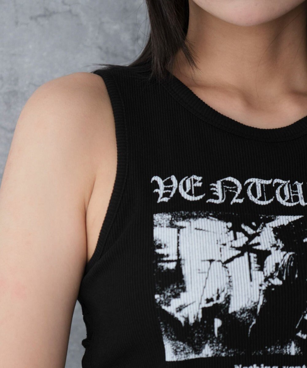 WEGO サイドレースアップグラフィックタンク 