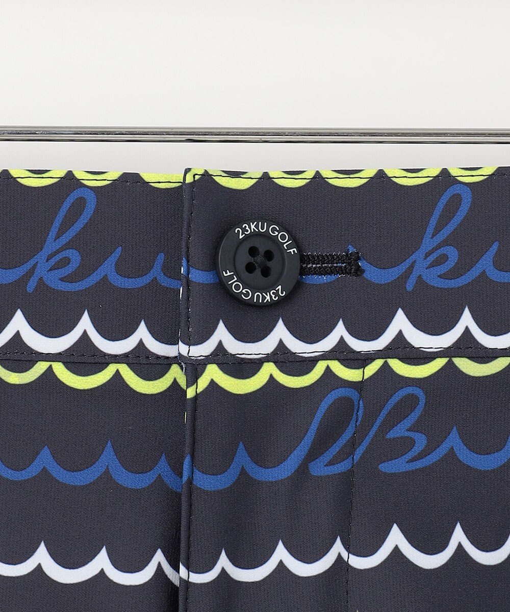 23区GOLF 【MEN】【ストレッチ・撥水】ウェーブロゴ柄 ハーフパンツ 