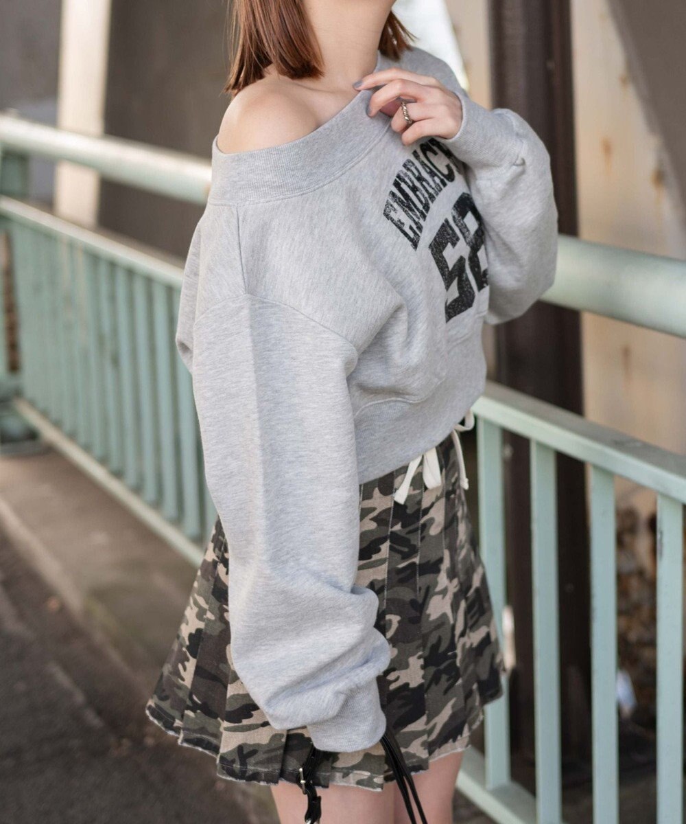 WEGO オフショルショートスウェット 