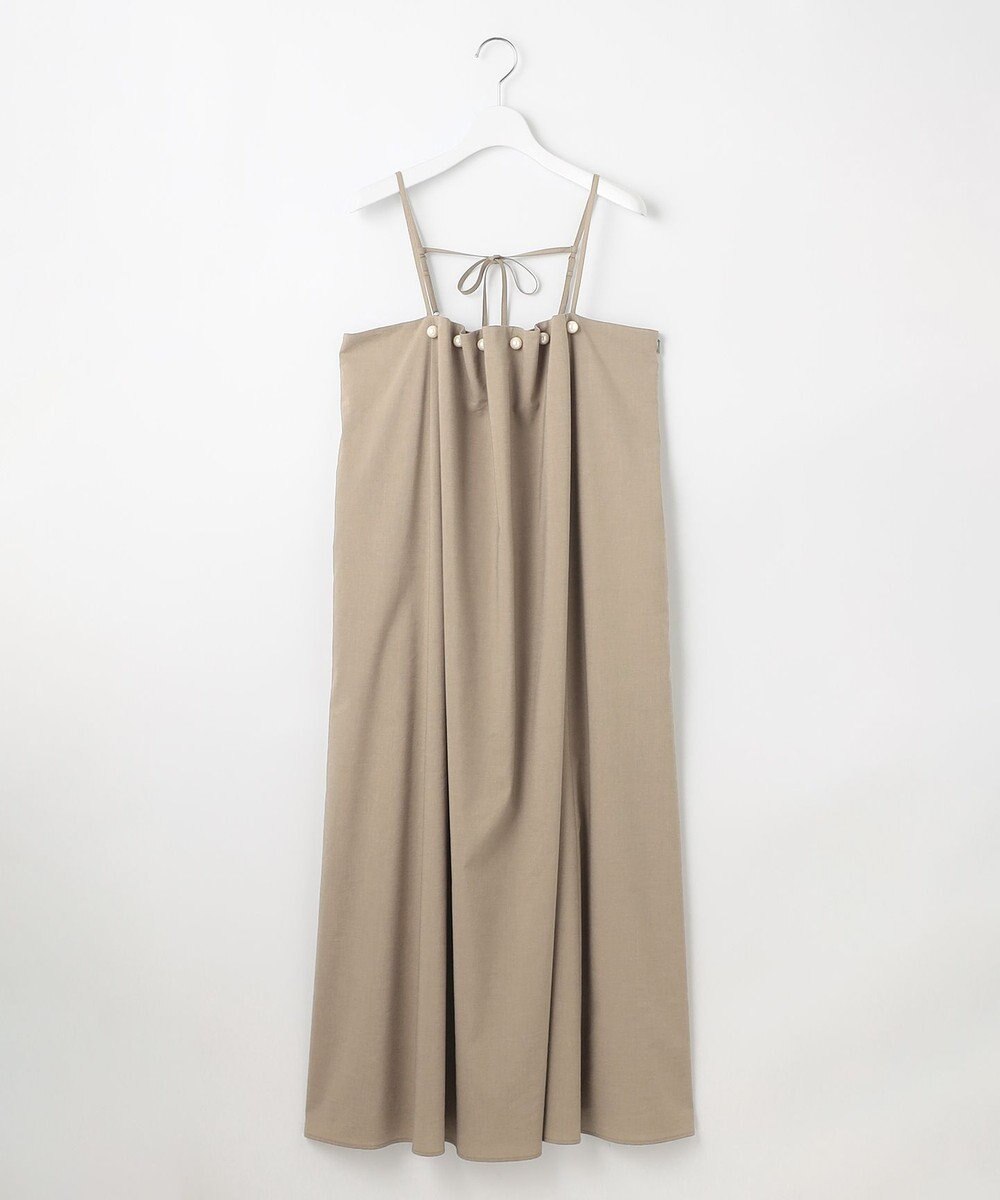 23区 L 【GOLD LABEL】クリスピーリネンストレッチ キャミソールワンピース 