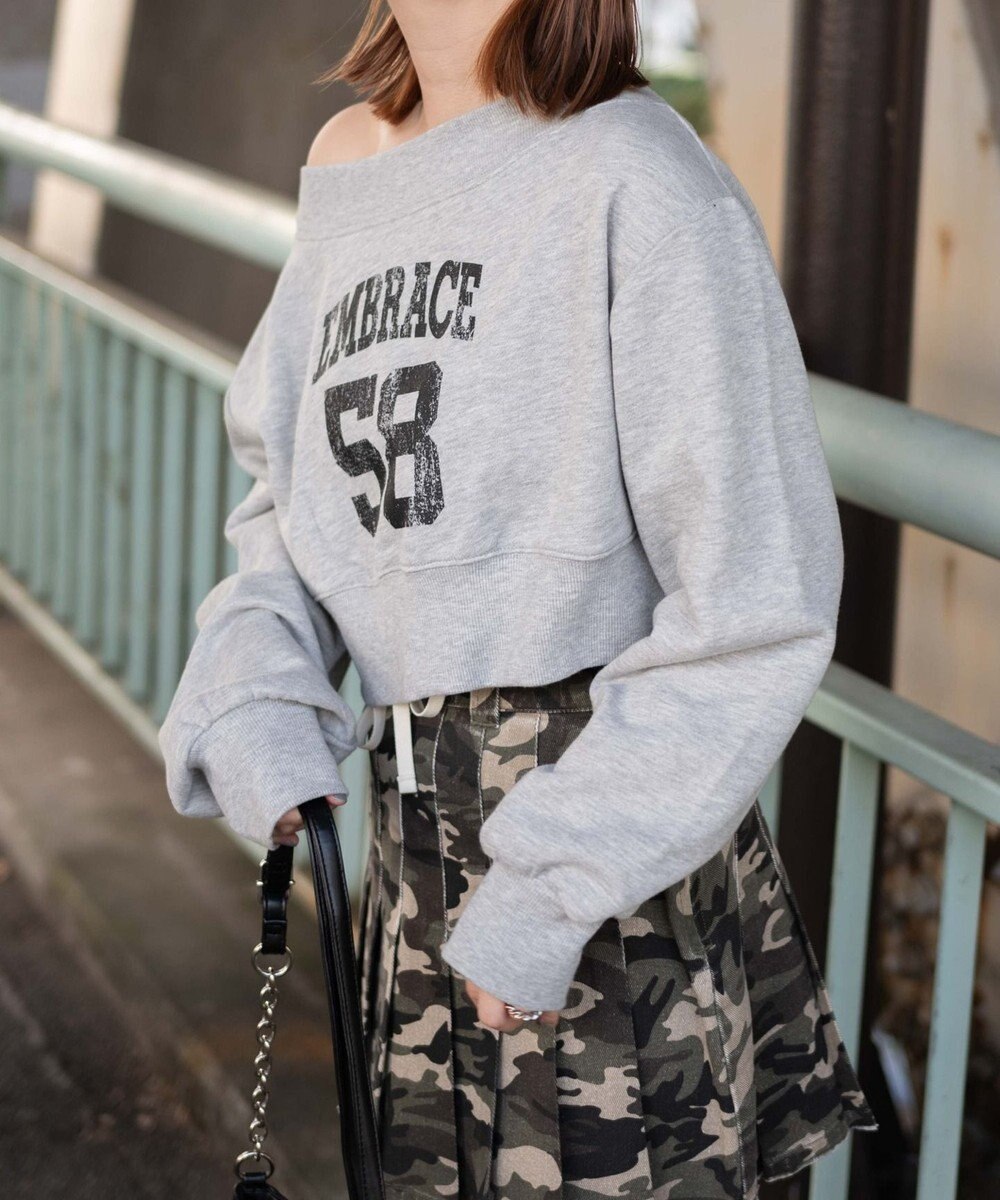 WEGO オフショルショートスウェット 