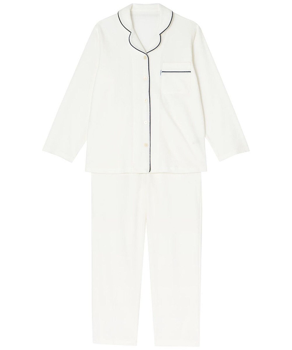 ワコール／睡眠科学 【パジャマ】　長袖　長ズボン　綿混　パイル素材　睡眠科学／ワコール　YDX532 