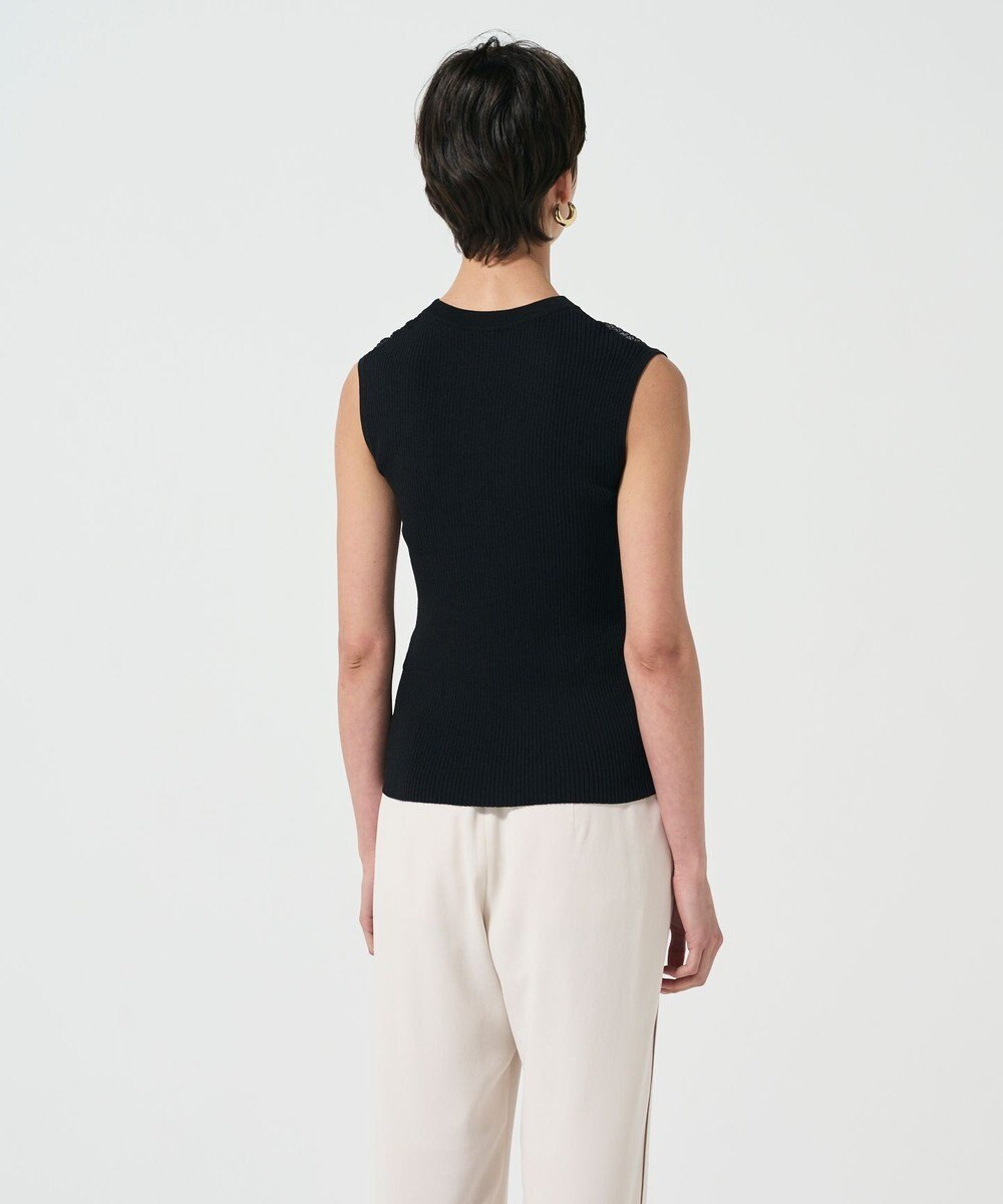 GRACE CONTINENTAL リブシアーニットトップ 