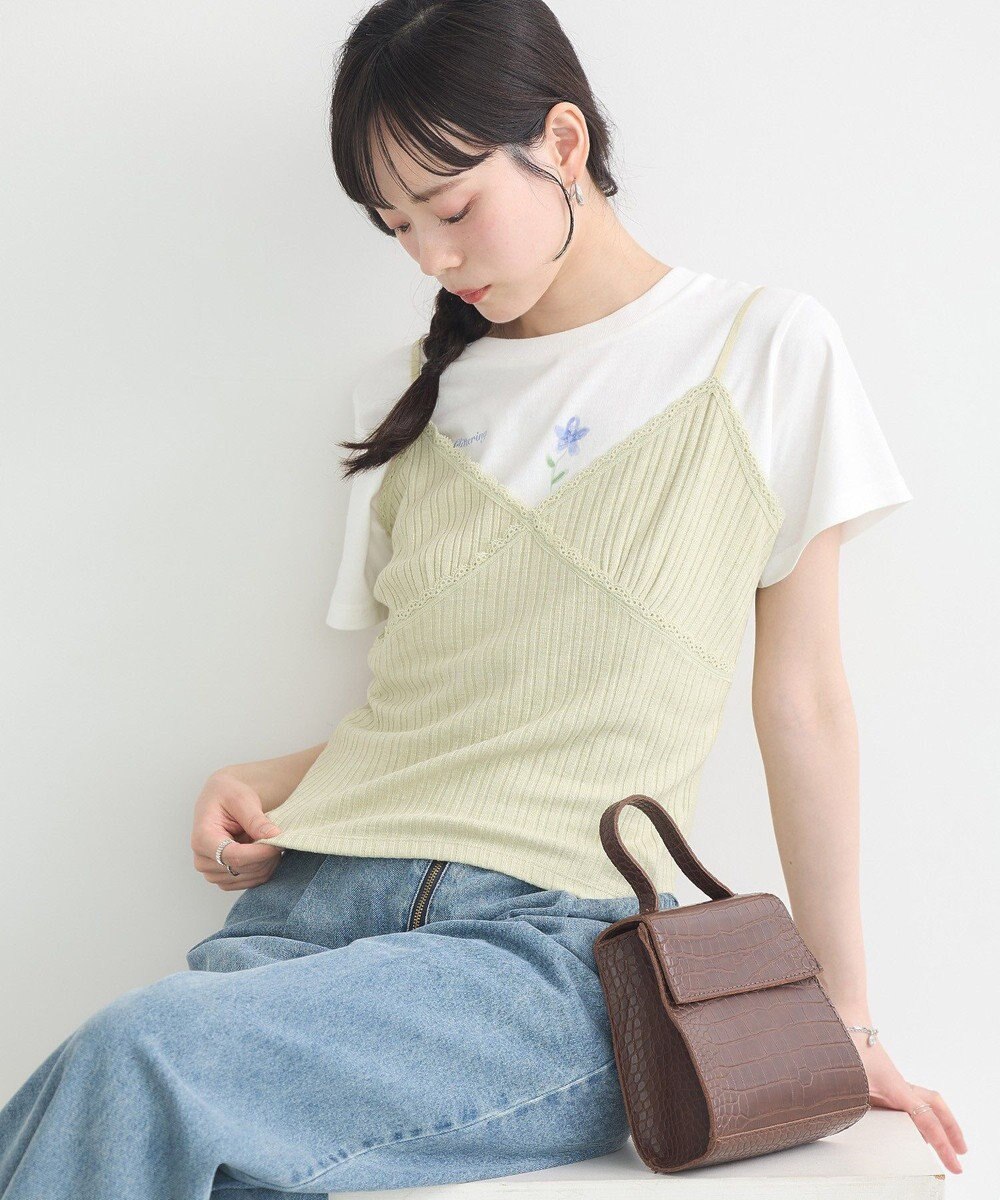 earth music&ecology アイレットレースキャミ 