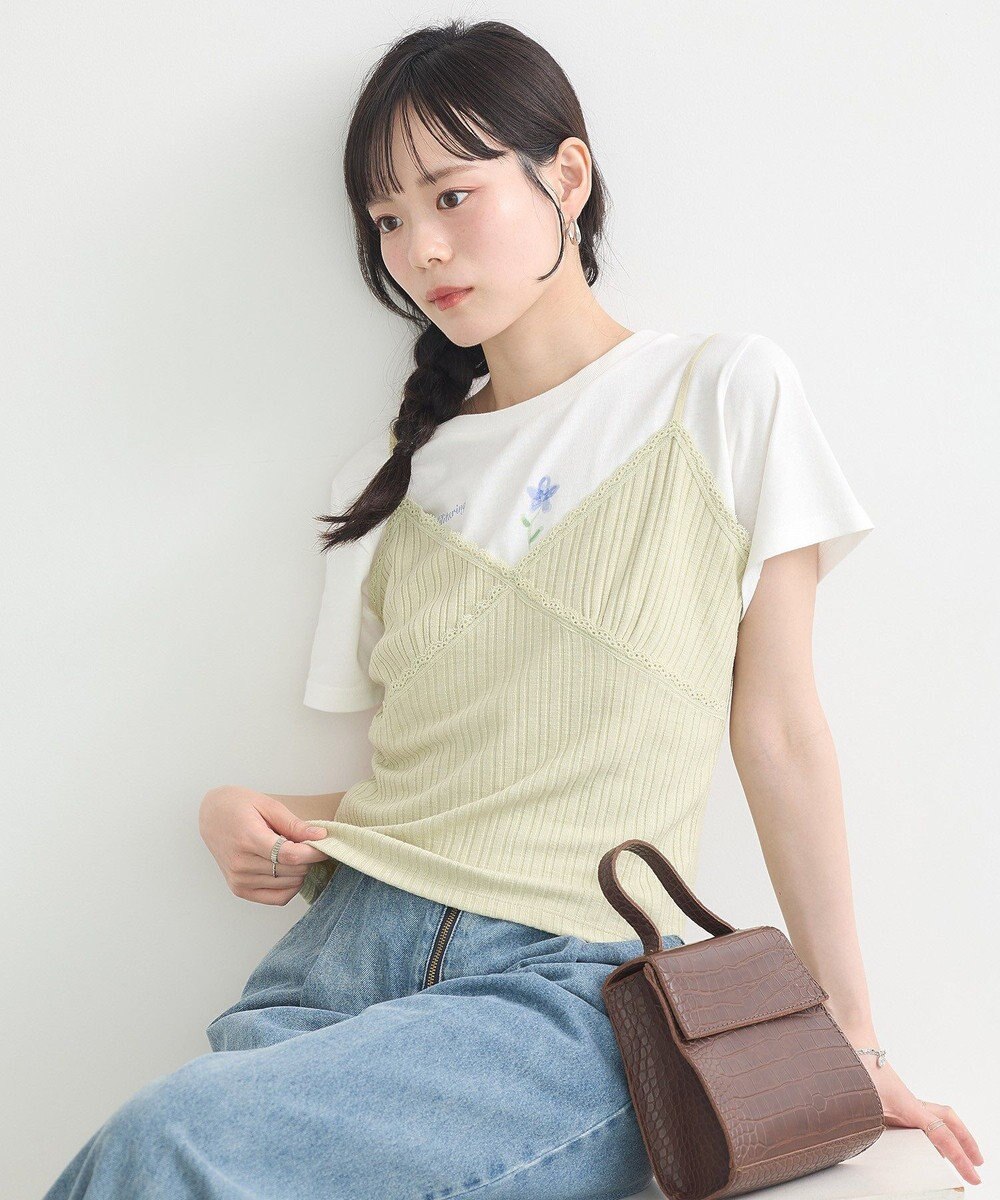 earth music&ecology アイレットレースキャミ 