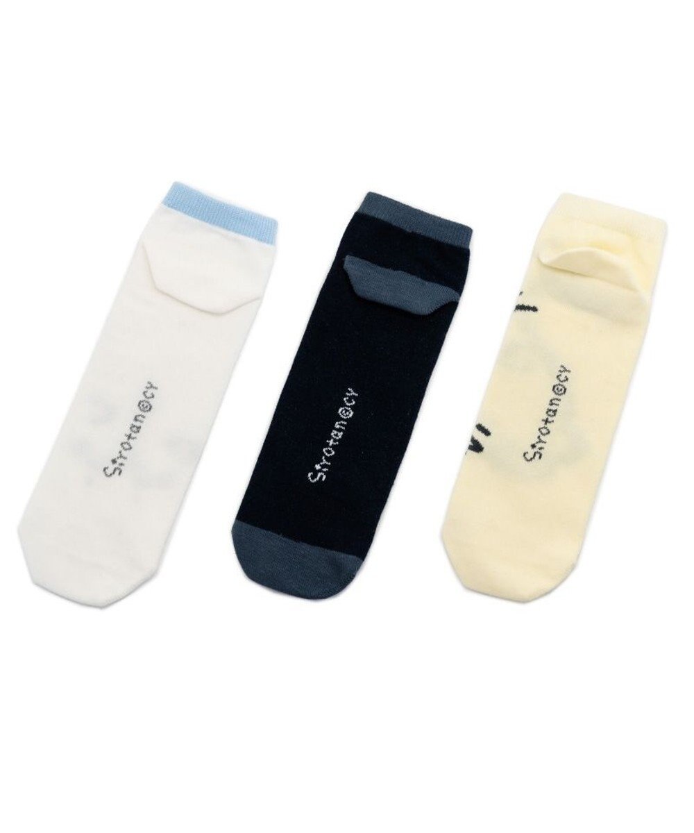 Mother garden しろたん スニーカー丈 靴下 3足セット 《手つなぎ・ビット柄・もうつかれちゃった》 25～27cm 