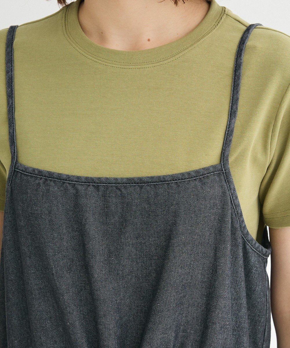 Green Parks カーゴポケットデニムキャミワンピース 