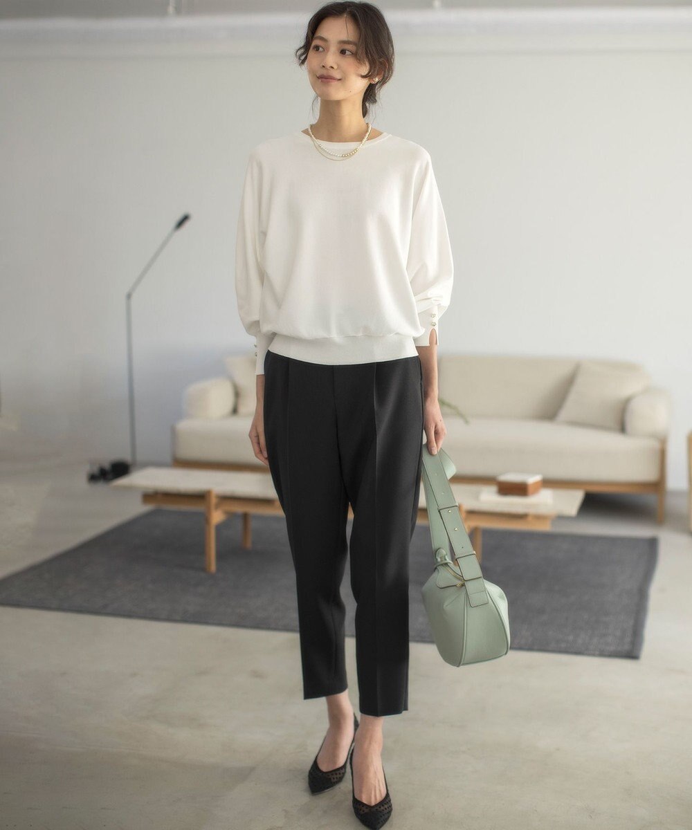 組曲 【ストレッチ・イージーケア】オシャクロス テーパードパンツ 