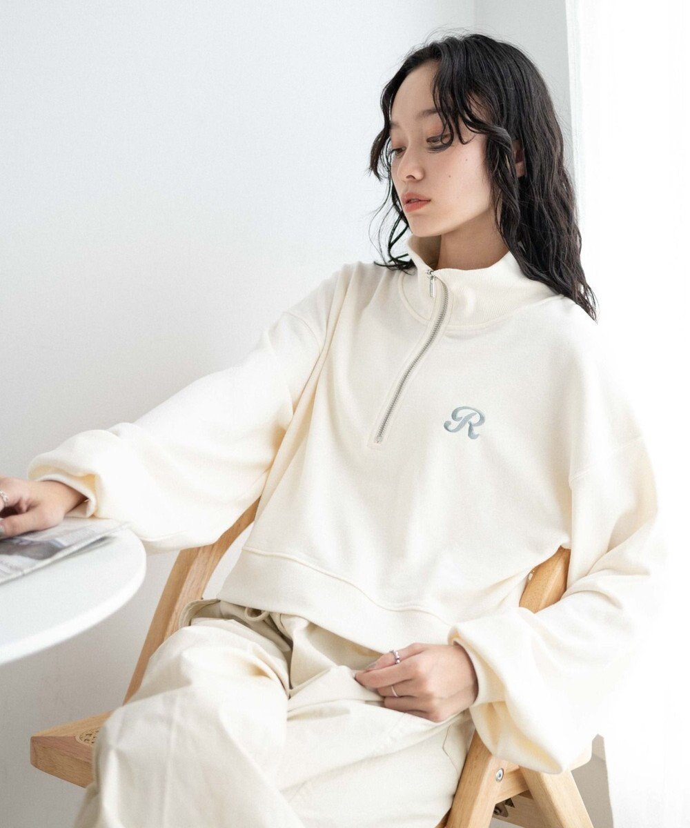 WEGO ハーフジップショートスウェット 