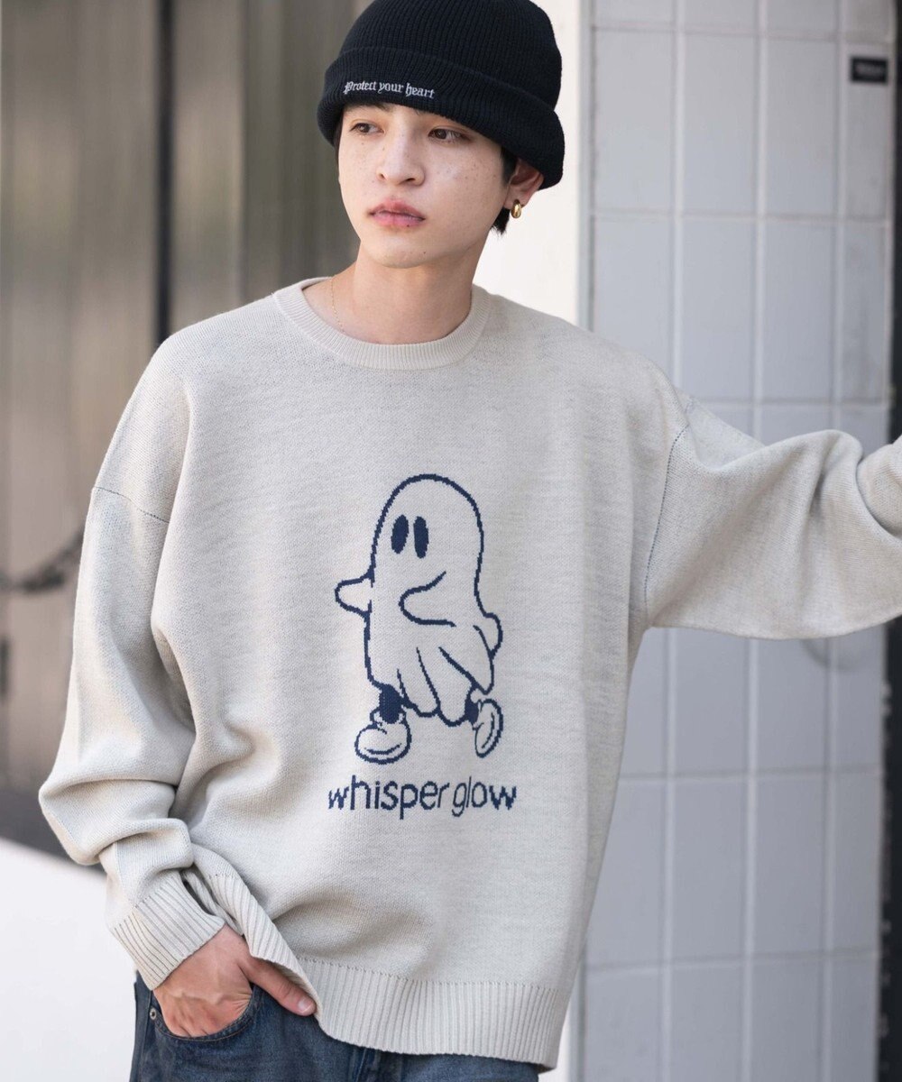 WEGO 【ユニセックス着用ITEM/SMLサイズ展開】ジャガードグラフィックプルオーバー 