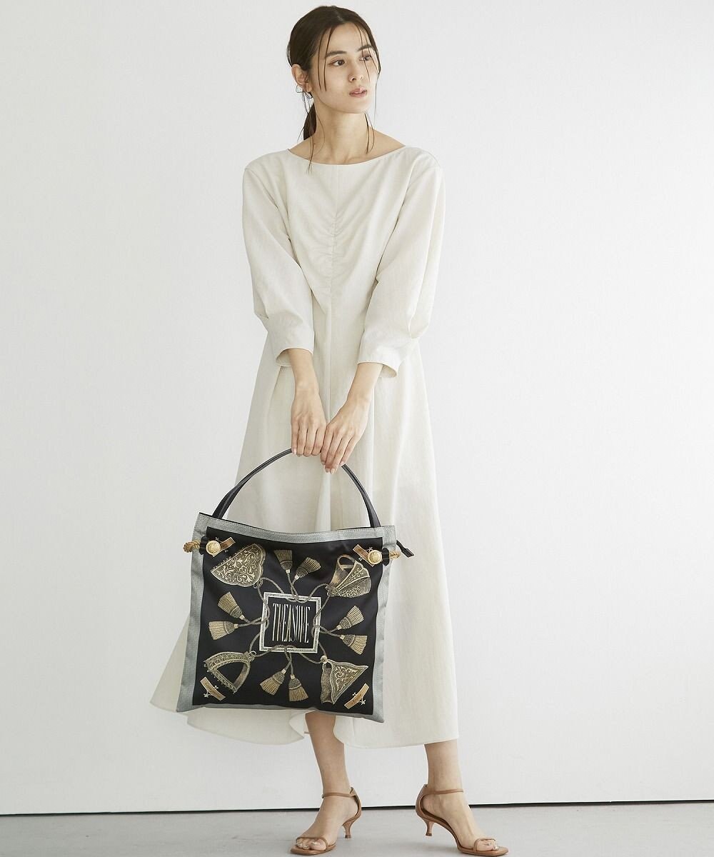 TOPKAPI 【TREASURE TOPKAPI】【アーカイブ】マイルドサテン スカーフ パネル柄 トートバッグ 2023 