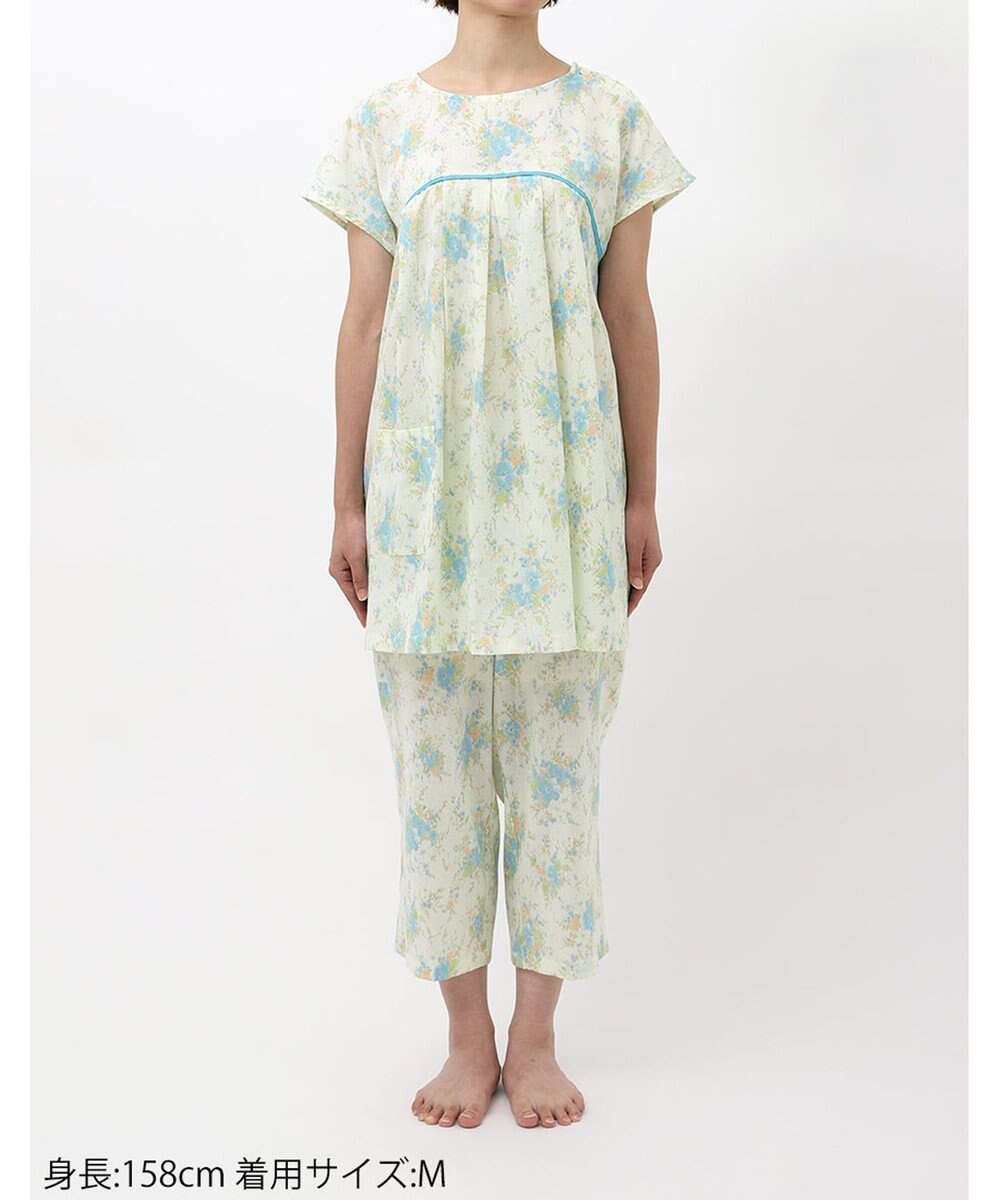 Wing パジャマ 3分袖 半袖 8分丈 綿100%(本体) 楊柳素材 夏 レディース EP8078 ウイング／ワコール 