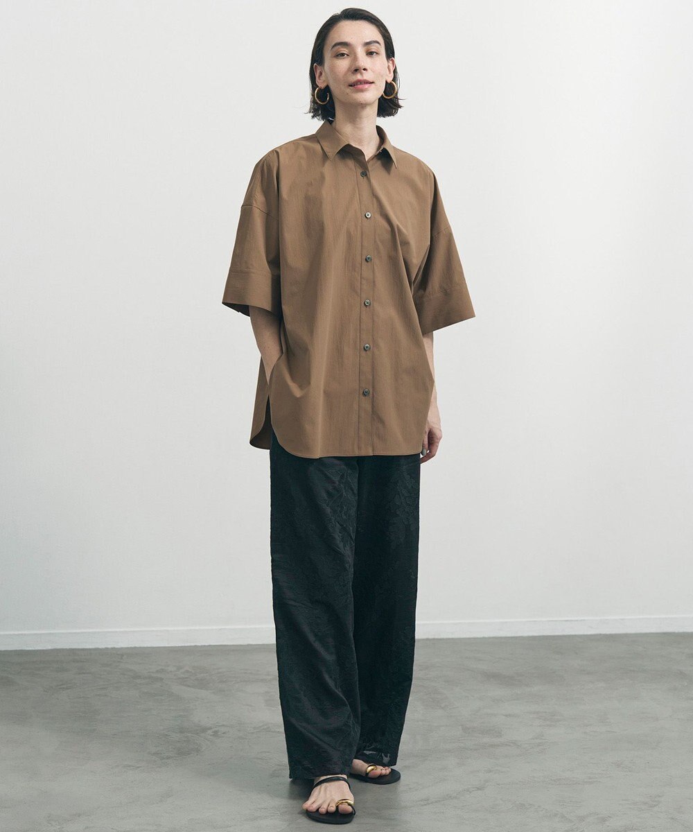 UNFILO L 【ウエストゴム】ボタニカル エンブロイダリー パンツ 