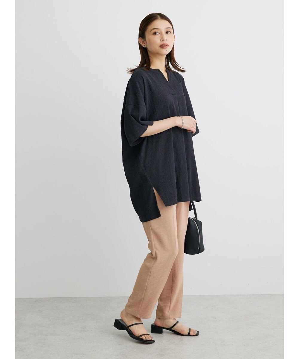 Green Parks ５分袖スキッパーカットチュニック 