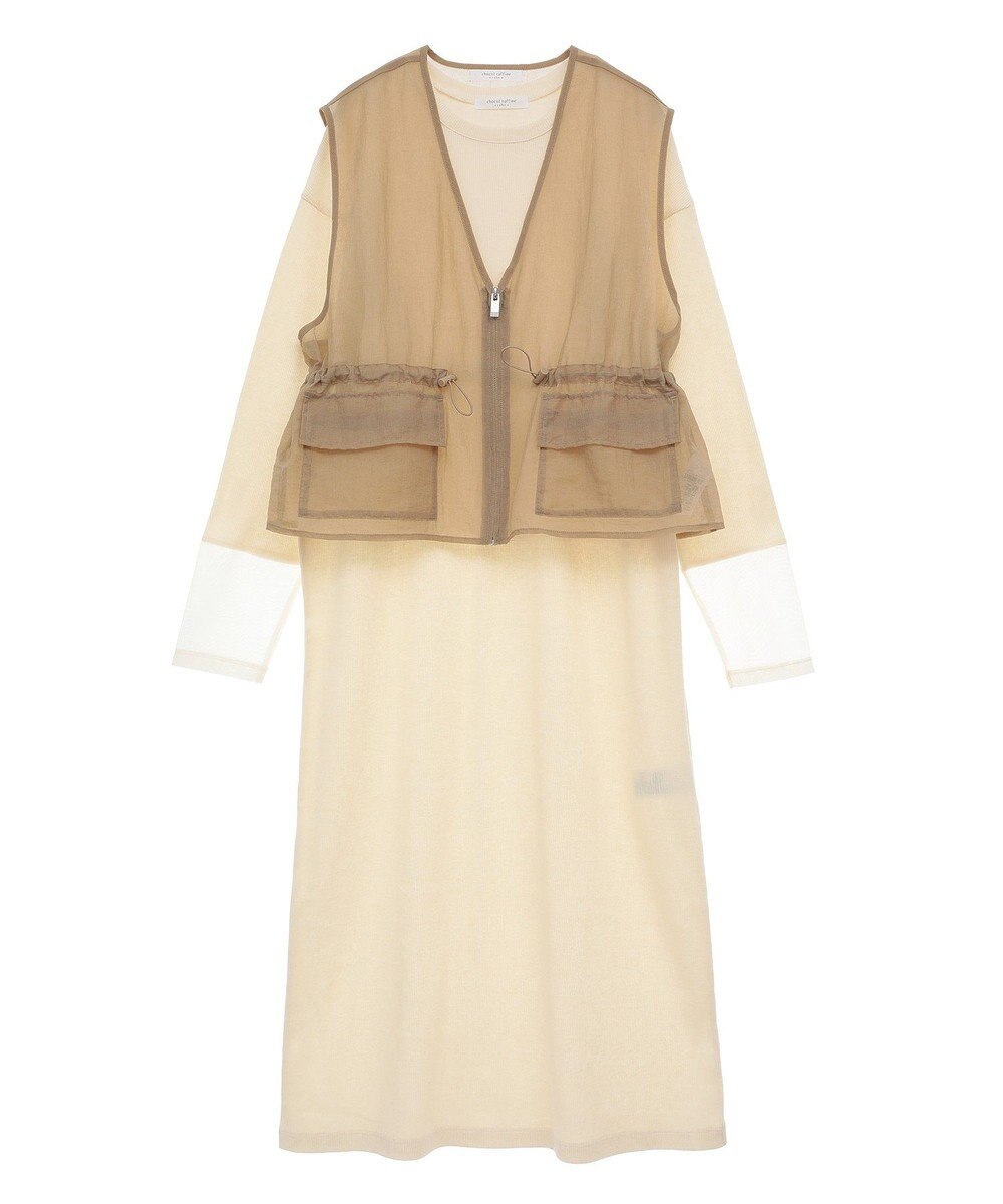 Green Parks ＳＥＴ２点シアーナイロンベスト＋リブワンピース 