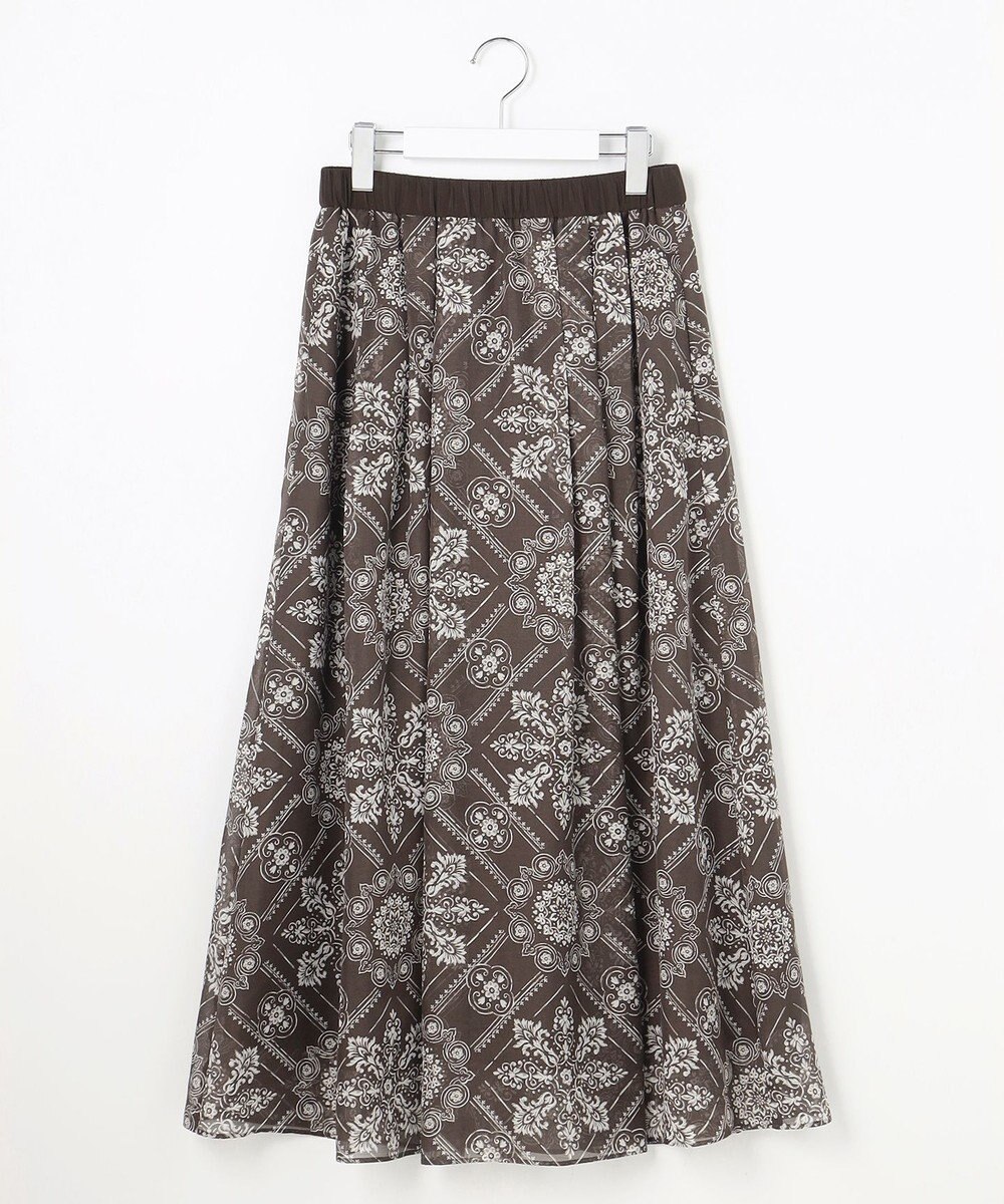 自由区 ロータスタイルプリント スカート 