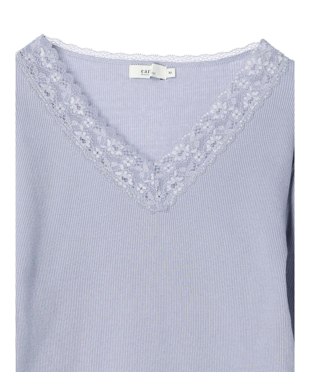 earth music&ecology レースＶネックテレコインナー 