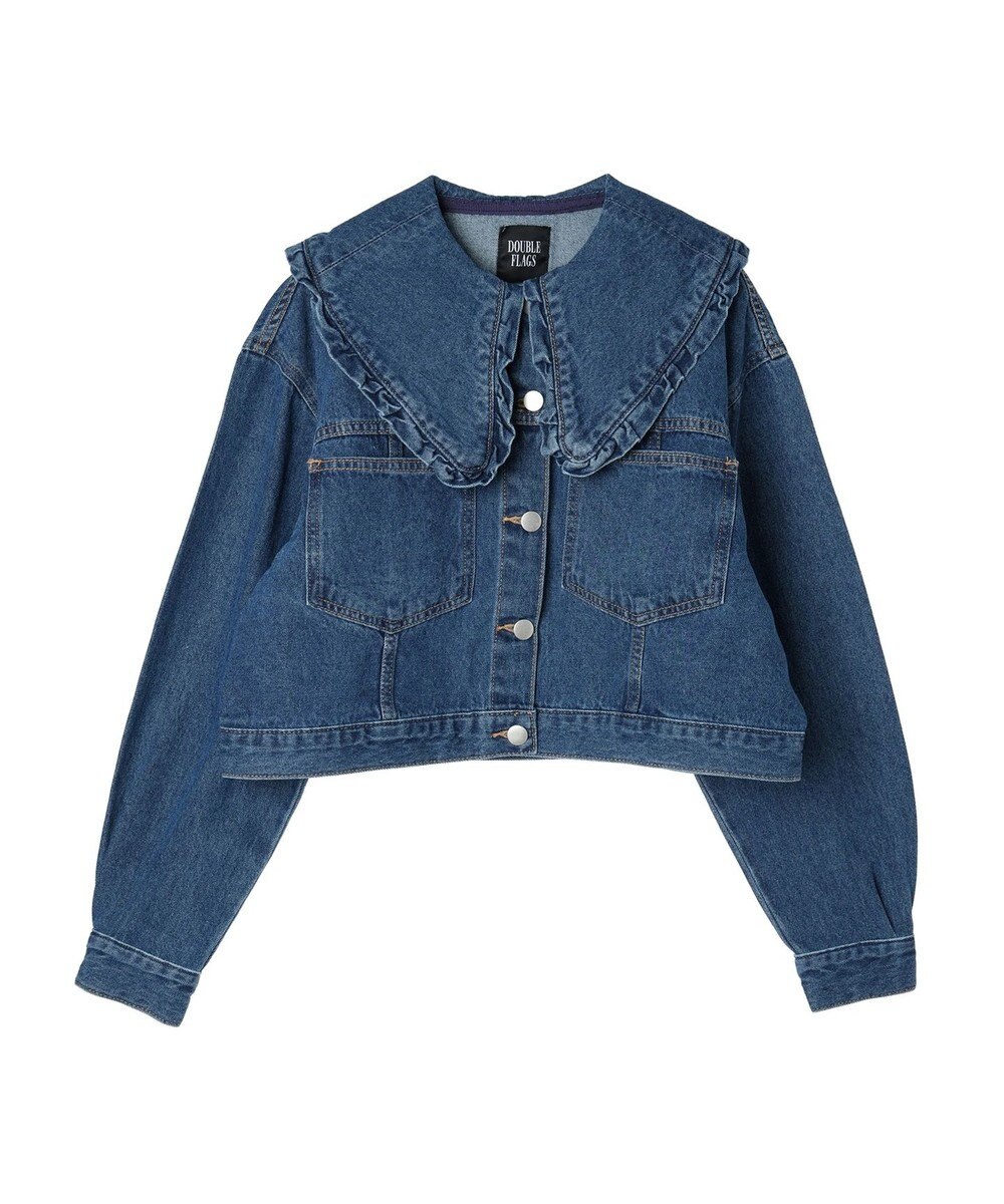 Green Parks ・Ｄｏｕｂｌｅ　Ｆｌａｇｓ　　フリルカラーＧジャン 