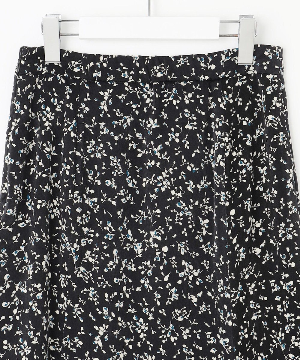 J.PRESS LADIES S 【洗える】ピーチサテン フラワープリント スカート 