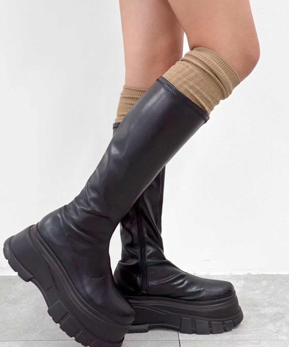 WEGO 切替リブニーハイソックス 