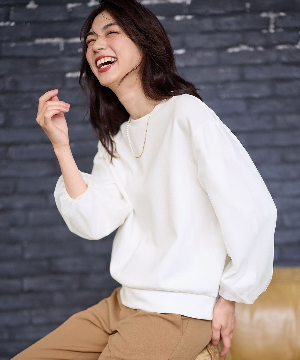 ANY L 【洗濯機可】チュールコンビダンボールプルオーバー 