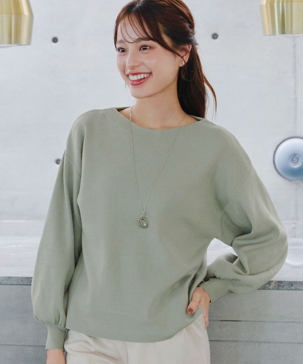 Tiaclasse 【安田美沙子さん着用・新色追加・洗える】ボリュームパフスリーブニット 