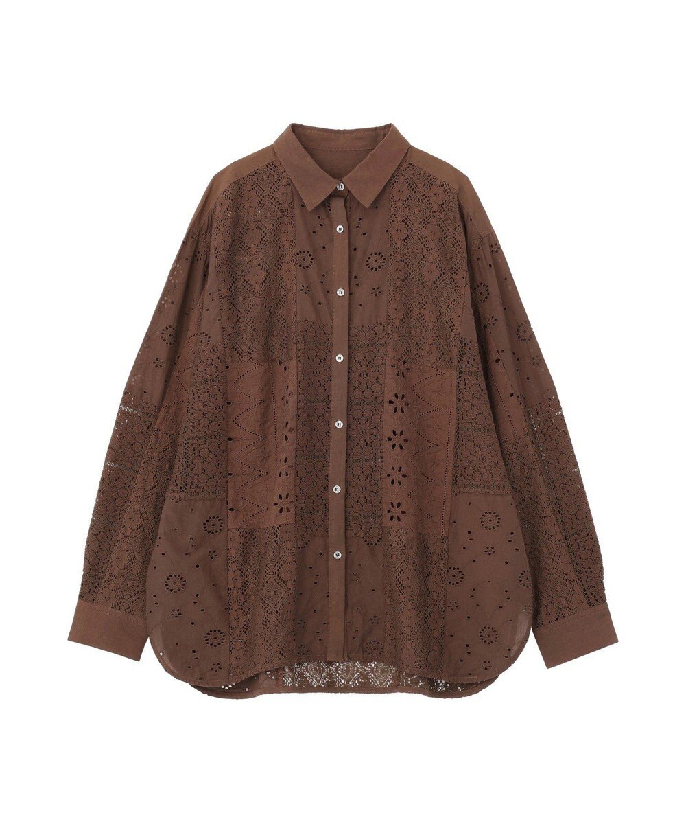 AMERICAN HOLIC レースパッチワークシャツ 