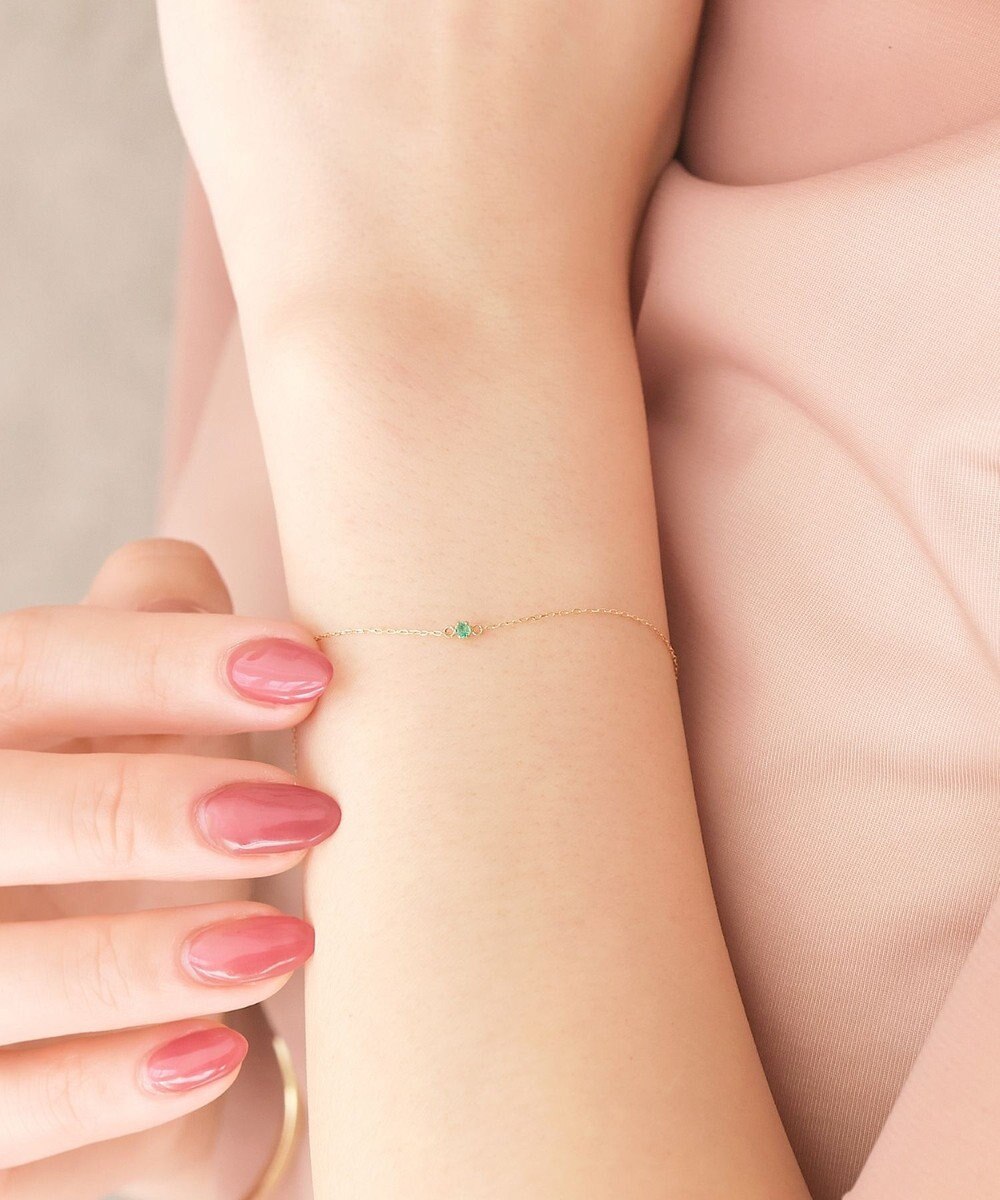 Phoebe 【K10】プチエメラルドブレスレット/5月誕生石/天然石 