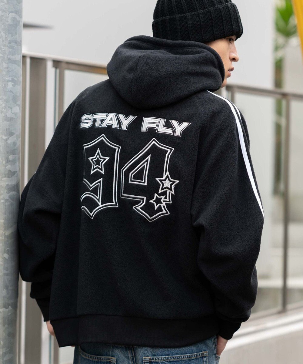 WEGO ラインフリースパーカー 