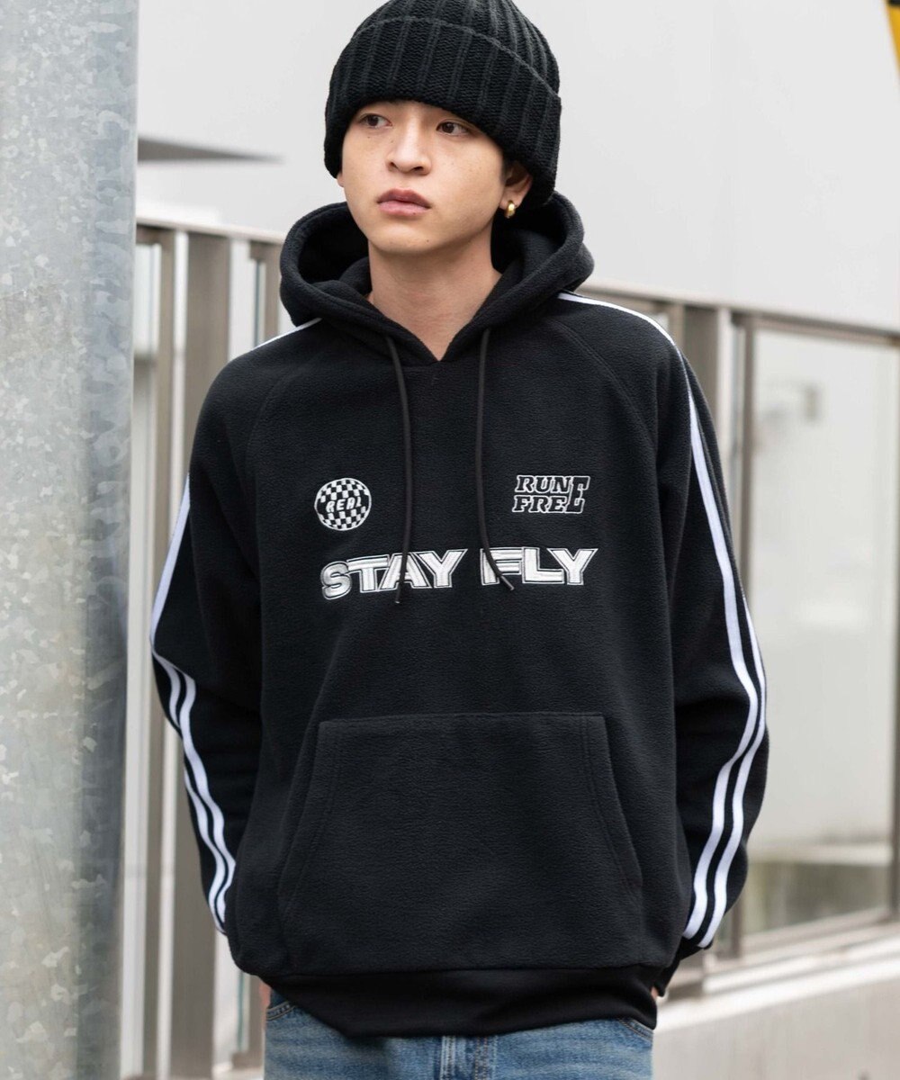 WEGO ラインフリースパーカー 