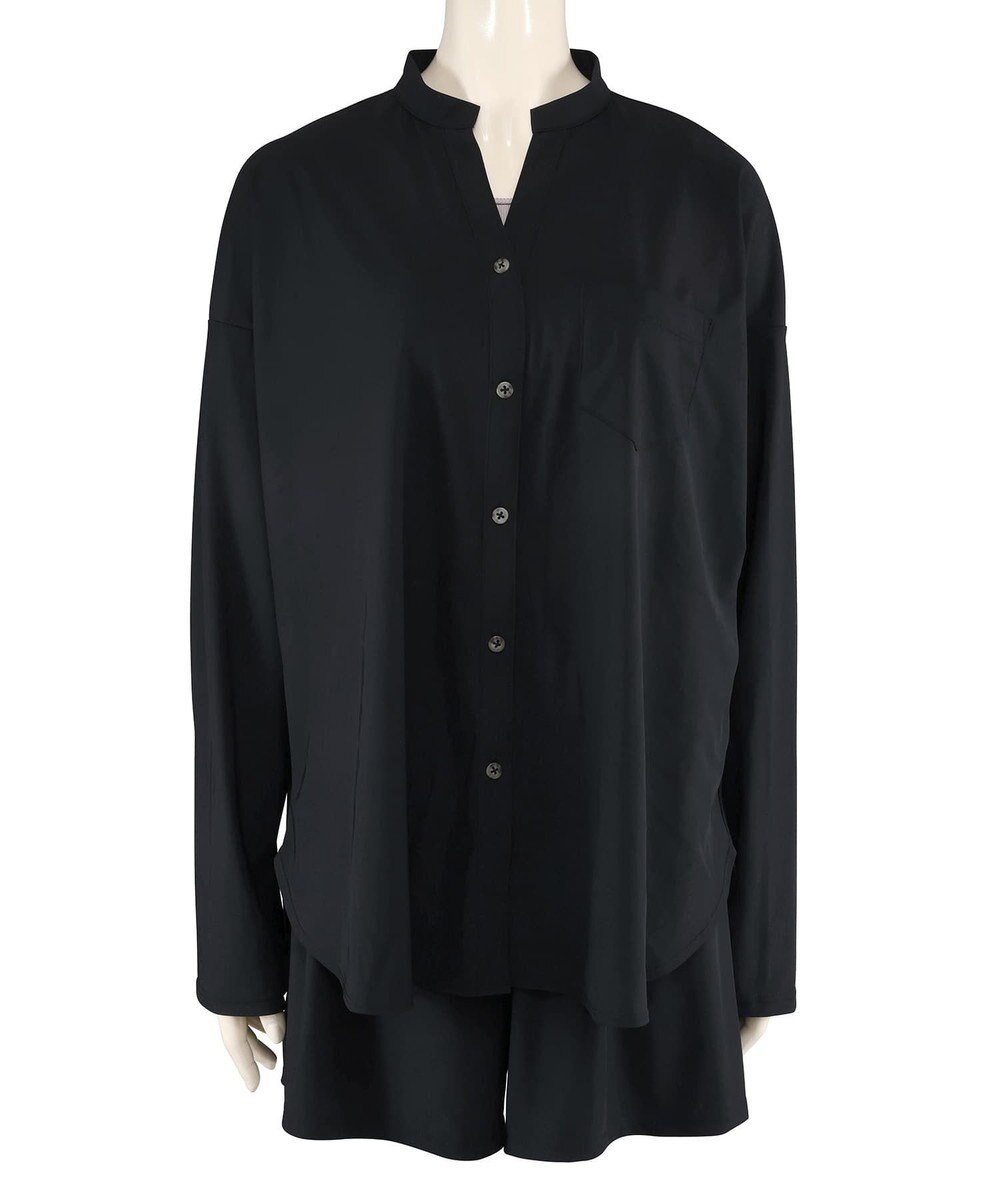 San-ai Resort（三愛水着楽園） ★新色ブラック×ライトグレー入荷【UPF50＋】シャツ・ショートパンツ付き４点セット　9M・11L　【San-ai Resort（サンアイリゾート）】 