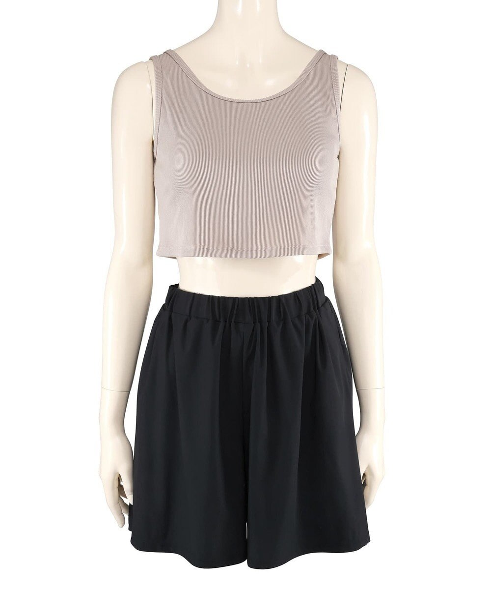 San-ai Resort（三愛水着楽園） ★新色ブラック×ライトグレー入荷【UPF50＋】シャツ・ショートパンツ付き４点セット　9M・11L　【San-ai Resort（サンアイリゾート）】 