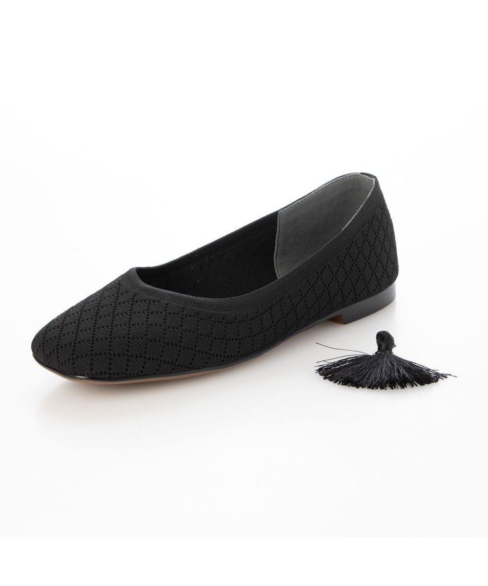 ing <ing>【サステナブル】２WAYスクエアトゥニットパンプス 